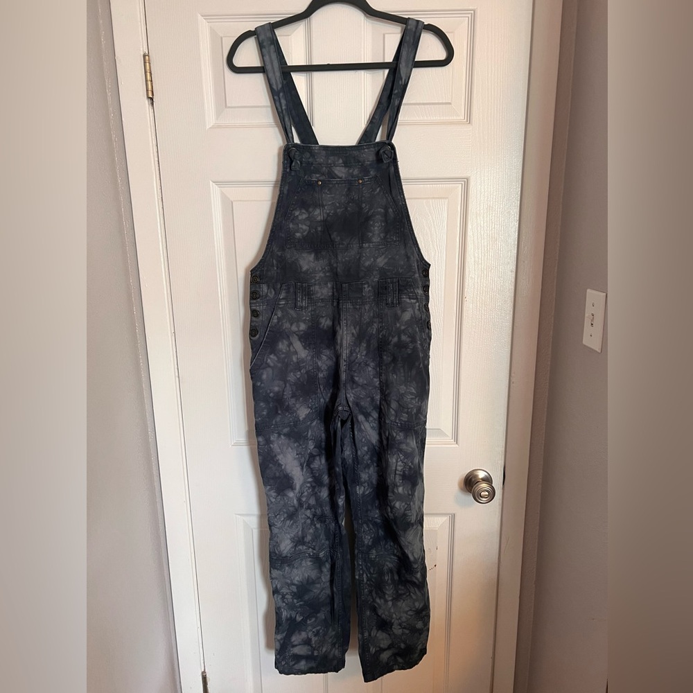 Anthropologie Blue Tie-Dye overalls